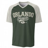 Orlando Florida Green V Neck T Shirt – Forest Green and Cream Varsity Athletic Tee – game day outfit, football shirt, image 1.0