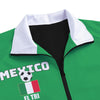 Sea Green All-Over Print Unisex Stand Collar Black Lining Jacket