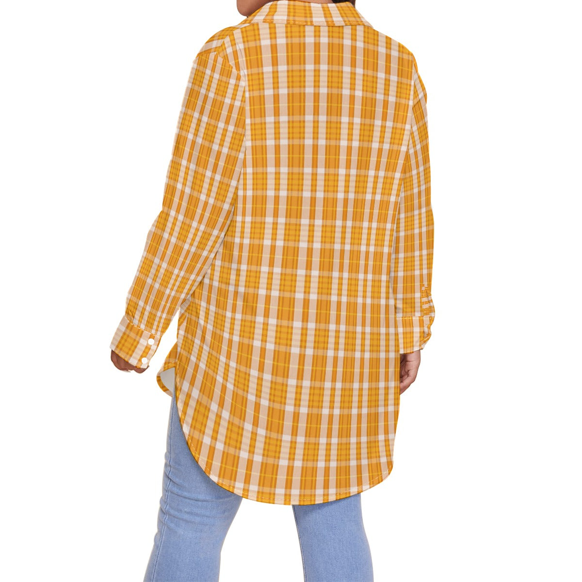 Tennessee Volunteers Orange White Plaid Womens Shirt With Long Sleeveplus Size 1 orange white plaid women fashion apparel