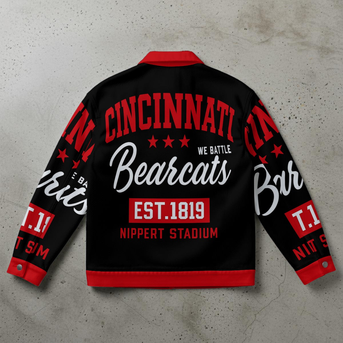 Cincinnati Bearcats Unisex Collared Jacket – lightweight game day shirt, nfl fan apparel, image 1.0