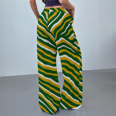 Gray Green Bay Football Yellow Green Women’s Casual Pants 230GSM – Game Day Streetwear