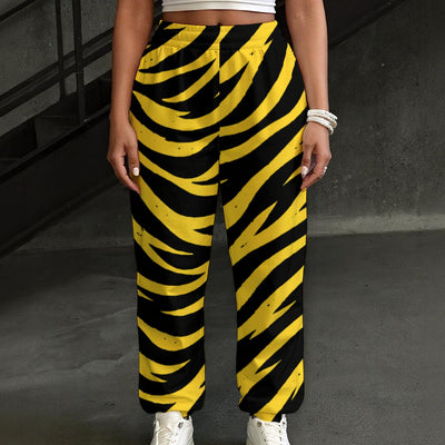 Pittsburgh Football Yellow Black Zebra Women's Sweatpants – football shirt, fan gear, image 1.0