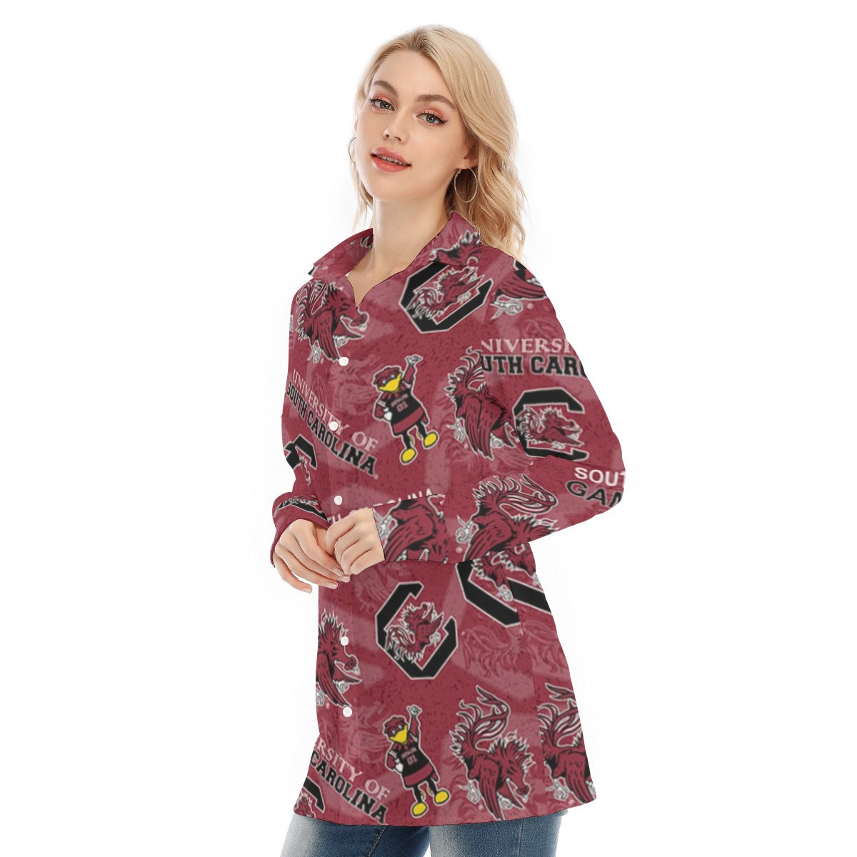 South Carolina Gamecocks Women's Long Shirt - college football fan gear varsity sportswear product image 3.0