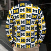 Michigan - Wolverines Men's Polo Shirt With Long Sleeve White varsity sports apparel