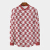 Alabama Crimson Tide Stand Collar Shirt With Long Sleeve|110GSM Imitation Flax  varsity sports apparel