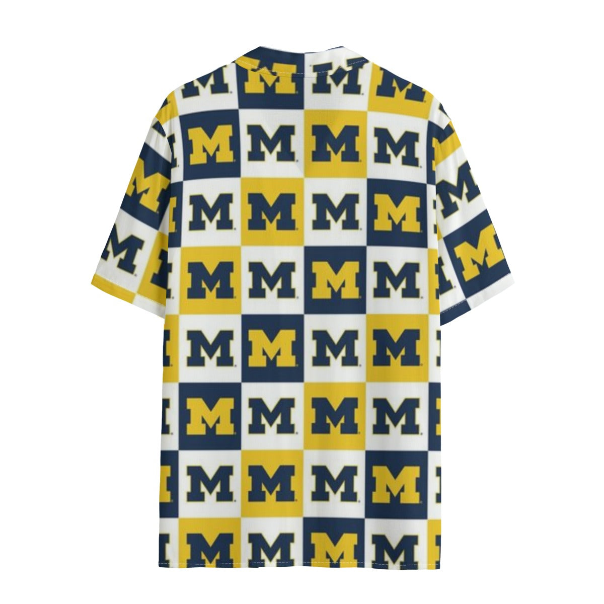 Michigan Wolverines Women's Hawaii Shirt | 120GSM White varsity sports apparel