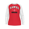 Chicago Illinois Hockey Red and White Shirt – 1926 Vintage Long Sleeve Raglan Tee – lightweight game day shirt, breathable comfort wear, image 1.0