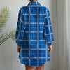 kentucky wildcats tartan plaid oversized button up women shirt women's long sleeve shirt dress women tartan plaid game day fashion