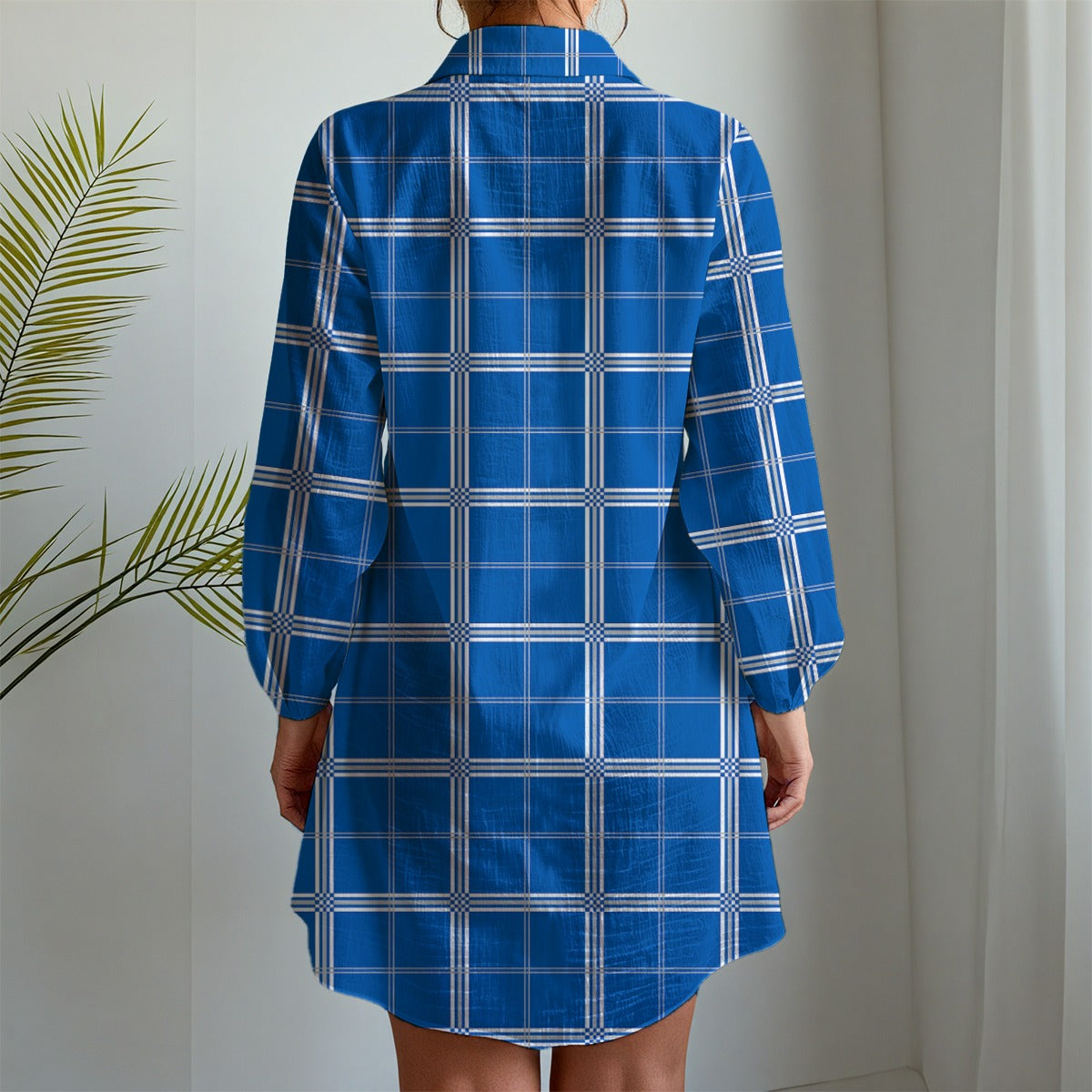 kentucky wildcats tartan plaid oversized button up women shirt women's long sleeve shirt dress women tartan plaid game day fashion