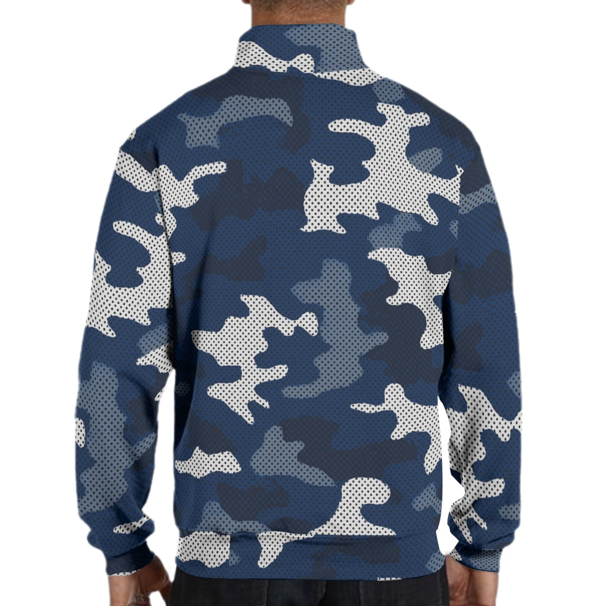 Penn State - Nittany Lions camo Men's Hidden Half-Zip Placket Hoodie White varsity sports apparel