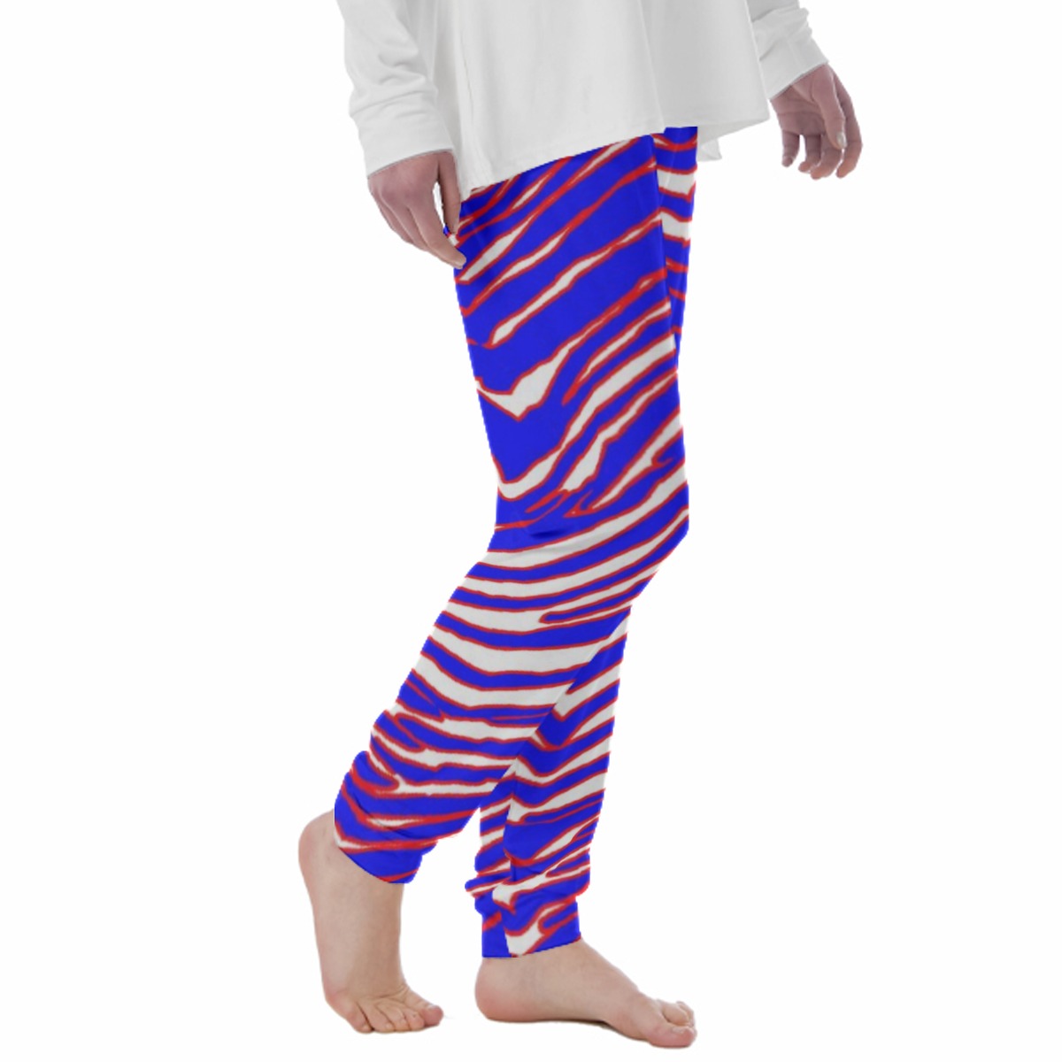 🟥🟦 Women’s Zebra Game Day Pajama Pants | 180GSM – Buffalo-Inspired Retro Football Comfort