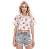 Alabama Crimson Tide Women's Cropped Shirt White varsity sports apparel