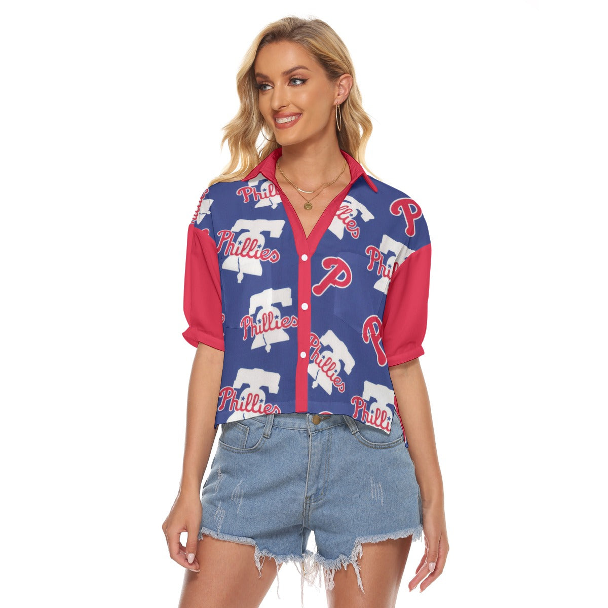Philadelphia Phillies Women's V-neck Shirts philadelphia phillies baseball fan apparel game day outfit