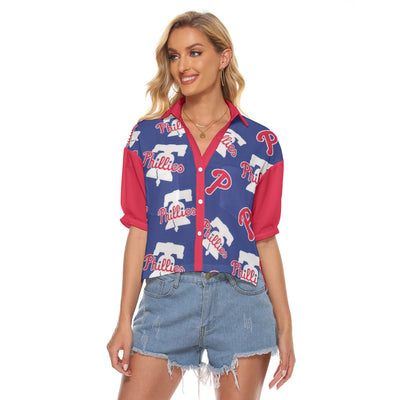 Philadelphia Phillies Women's V-neck Shirts philadelphia phillies baseball fan apparel game day outfit
