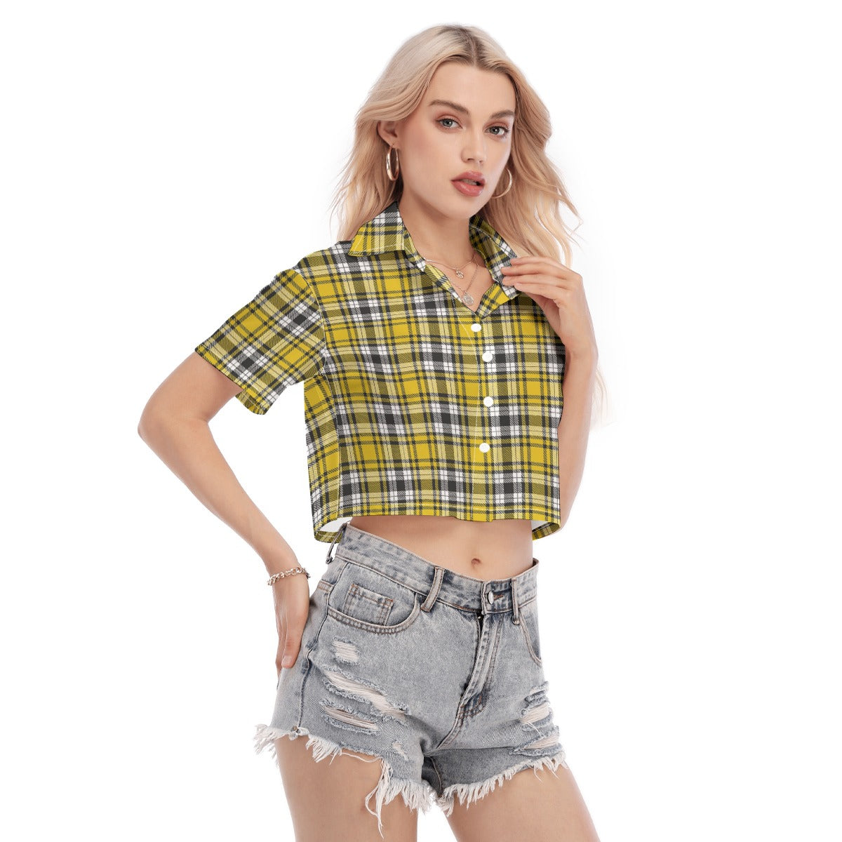 kansas jayhawks tartan plaid women shirt women tartan plaid game day fashion