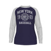 New York Baseball Raglan Long Sleeve Shirt – Navy and Light Gray Heritage Athletic Tee Est. 1903 – nfl fan apparel, game day outfit, image 1.0