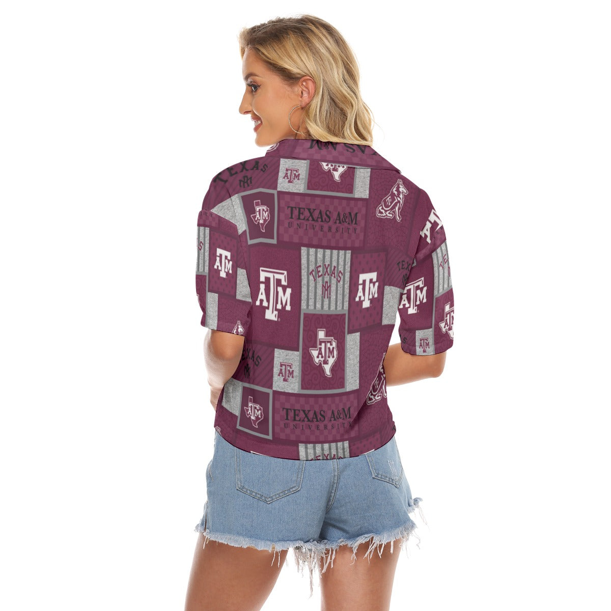 Texas A&M - Aggies Women's V-neck Shirts - Aggies fan gear varsity sportswear product image 4.0
