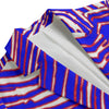 White Smoke Buffalo-Inspired Retro Game Day Women’s Blazer | 245GSM Cotton  Zebra blue, red, and white tones