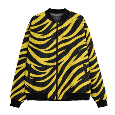 Pittsburgh Football Yellow Black Zebra Fleece Jacket – breathable comfort wear, nfl fan apparel, image 1.0