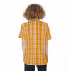 Tennessee Volunteers Orange White Plaid Womens Short Sleeve Shirt With Pocket 2 orange white plaid women fashion apparel
