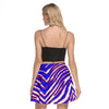 White Smoke Buffalo Zebra Football Women’s Mini Skirt – Bold Game Day Streetwear