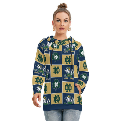 Notre Dame - Fighting Irish Women's Hoodie With Double Hood White varsity sports apparel