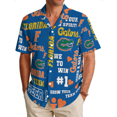 Florida Gators Men's Hawaiian Shirt|150GSM - college football fan apparel sportswear product image 1.0