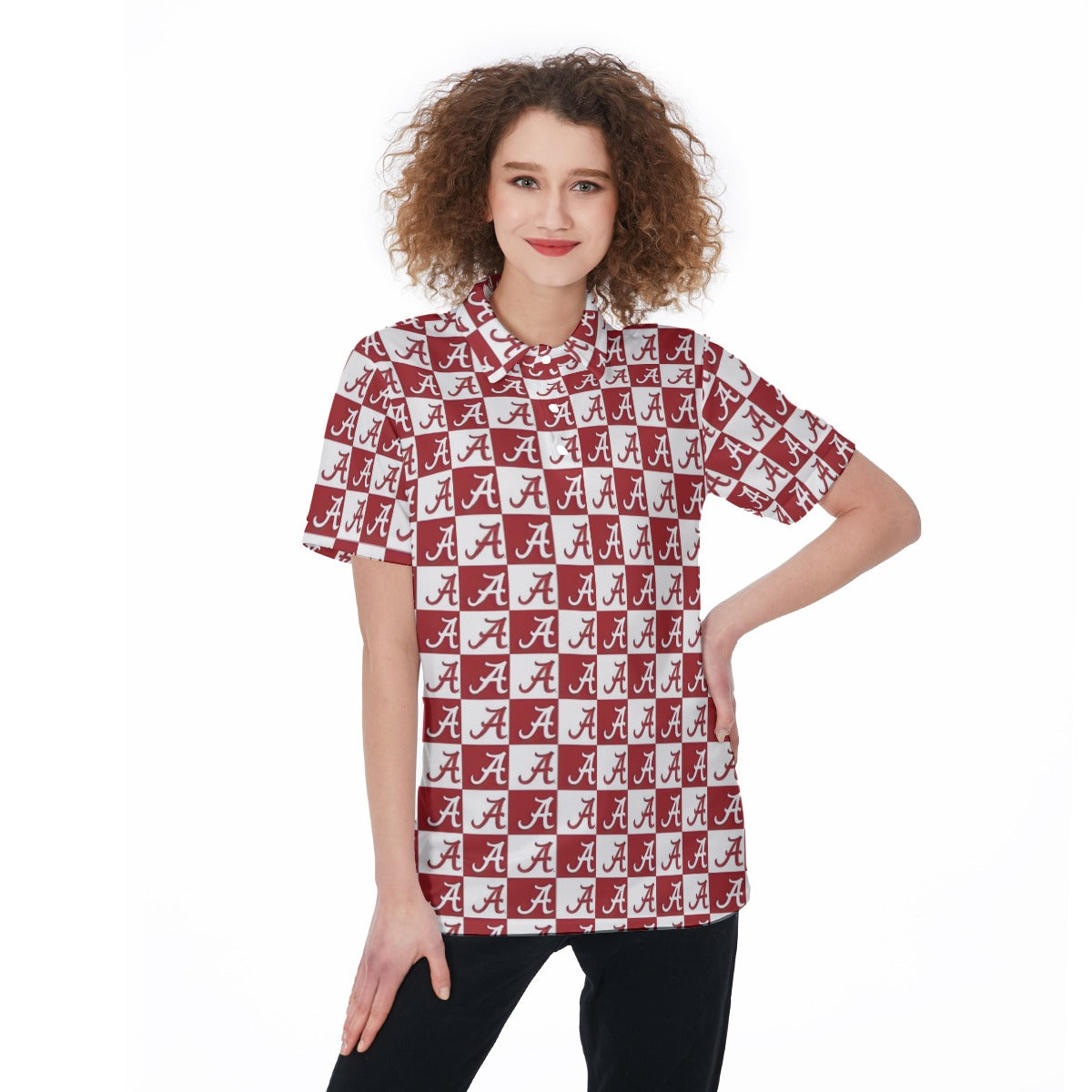 Alabama - Crimson Tide Women's Polo Shirt White varsity sports apparel