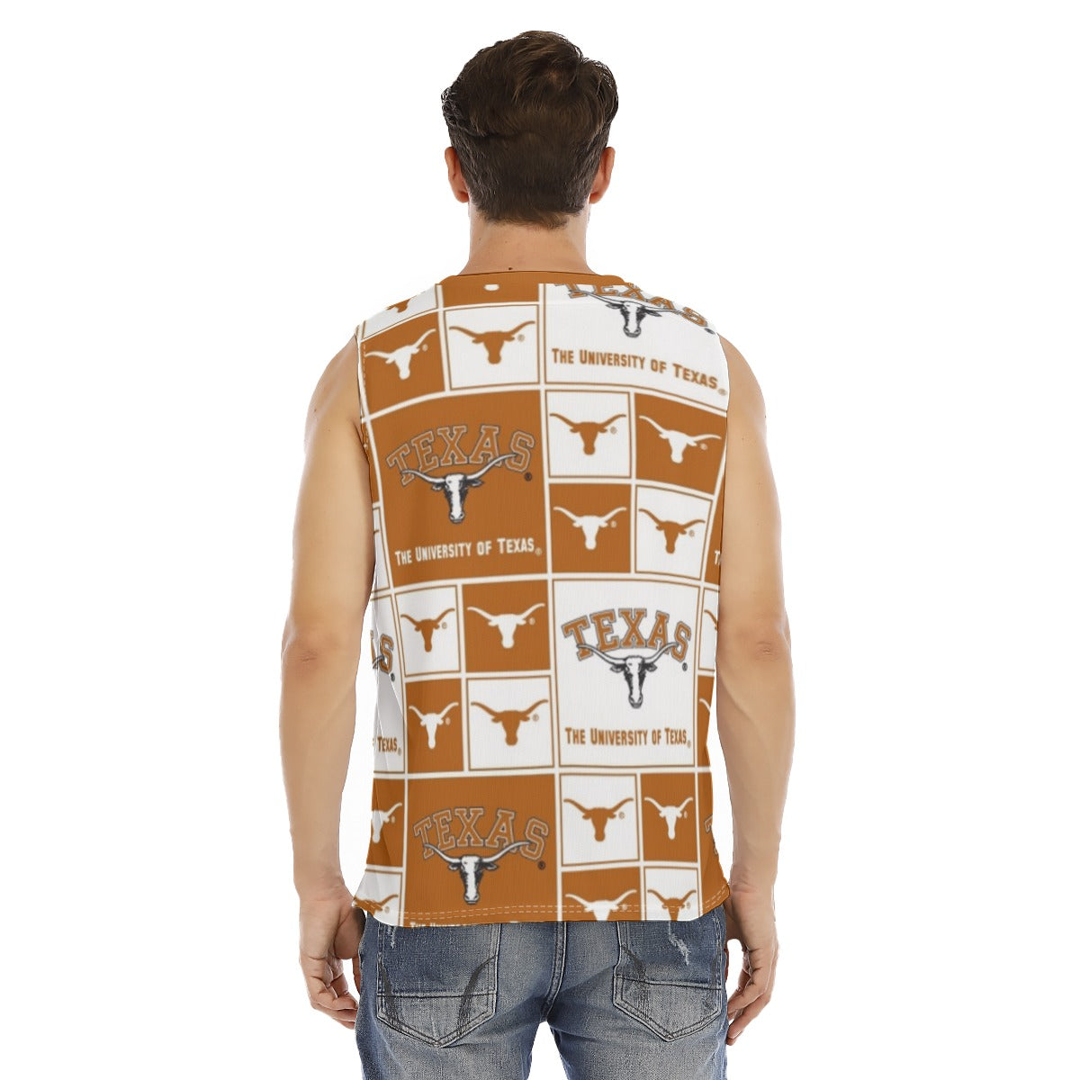 White Smoke Texas at Austin - Longhorns Men's O-neck Tank Top|210GSM