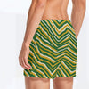 White Smoke Green Bay football zebra Men's Short Boxer Briefs|115GSM Cotton poplin