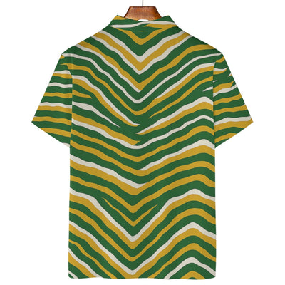 White Smoke Green Bay Football Yellow Green Men’s Polo Shirt 180GSM – Game Day Streetwear