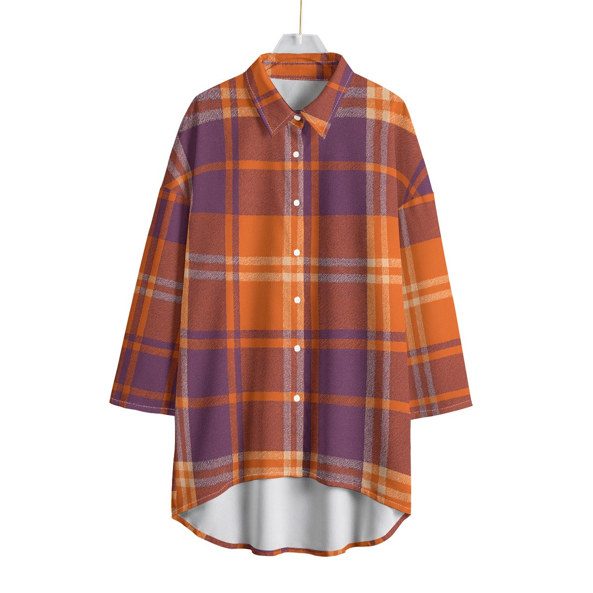 auburn tigers tartan plaid orange navy  women tartan plaid game day shirt
