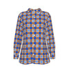 florida gators tartan plaid blue orange  women tartan plaid game day shirt