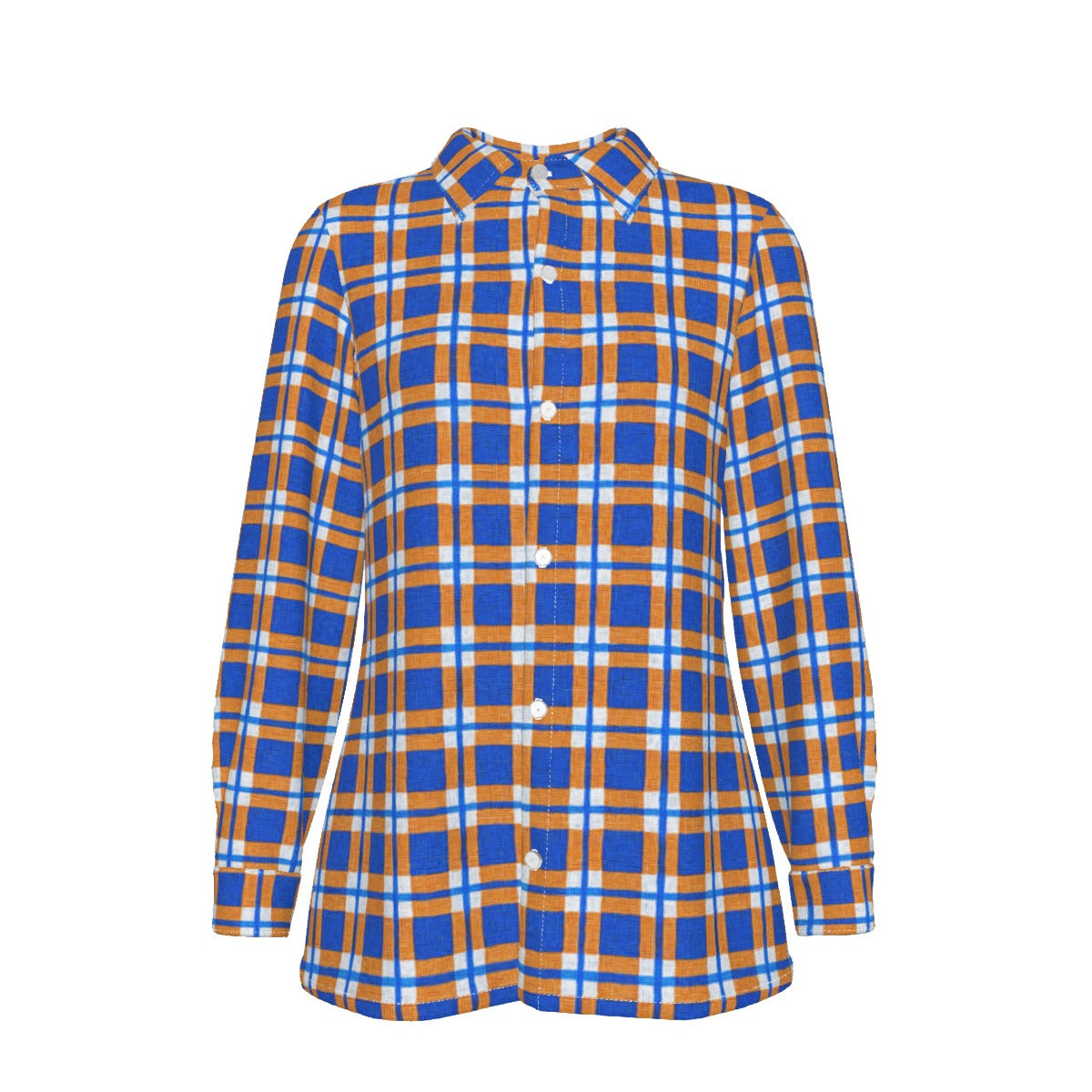 florida gators tartan plaid blue orange  women tartan plaid game day shirt