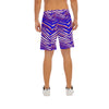 White Smoke Zebra game day Buffalo Football Men's Beach Shorts With Elastic Waist