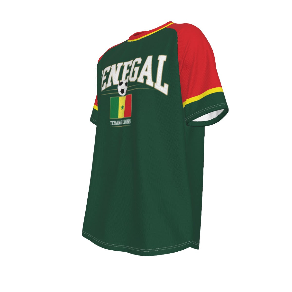 Senegal Soccer T-Shirt Green Red Yellow – Senegal Football Shirt Teranga Lions Fan Tee