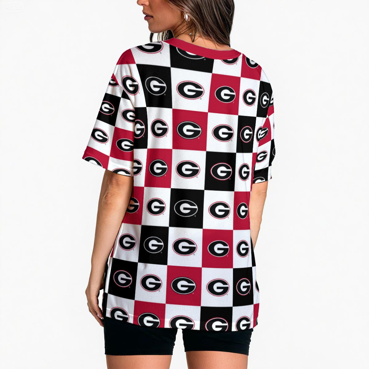 Georgia - Bulldogs Women's Loose Fit T-Shirt White varsity sports apparel