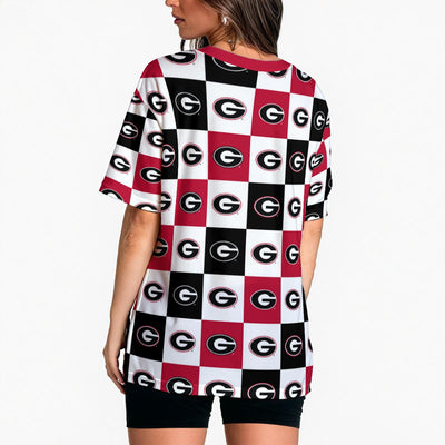 Georgia - Bulldogs Women's Loose Fit T-Shirt White varsity sports apparel