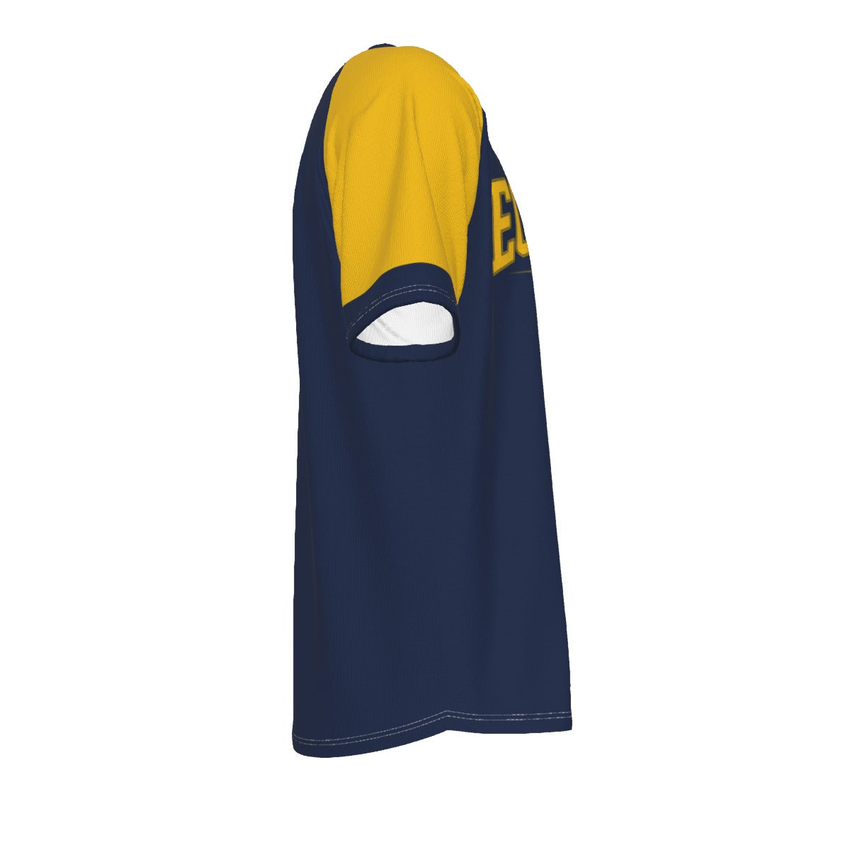 Ecuador Soccer T-Shirt Blue and Yellow – Ecuador Football Fan Shirt with Flag Crest