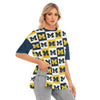 Michigan - Wolverines Women's Short Sleeves T-shirt With Hem Split White varsity sports apparel