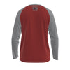 Saddle Brown San Francisco 49 Vintage Raglan Long Sleeve Shirt – Red and White California Golden State Style