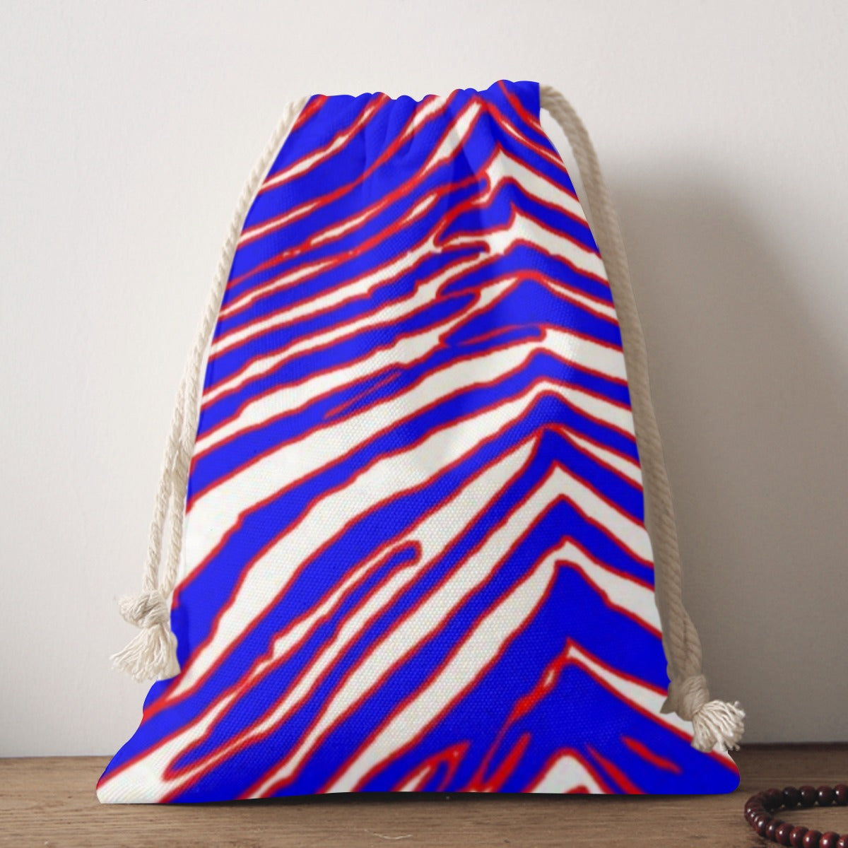 Antique White Buffalo Bills zubaz Double-Side Printing Christmas Bag – Red Blue White Zebra Game Day Style