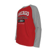 White Smoke Chicago Basketball Red and Gray Shirt – Est 1966 United Center Long Sleeve Raglan Tee