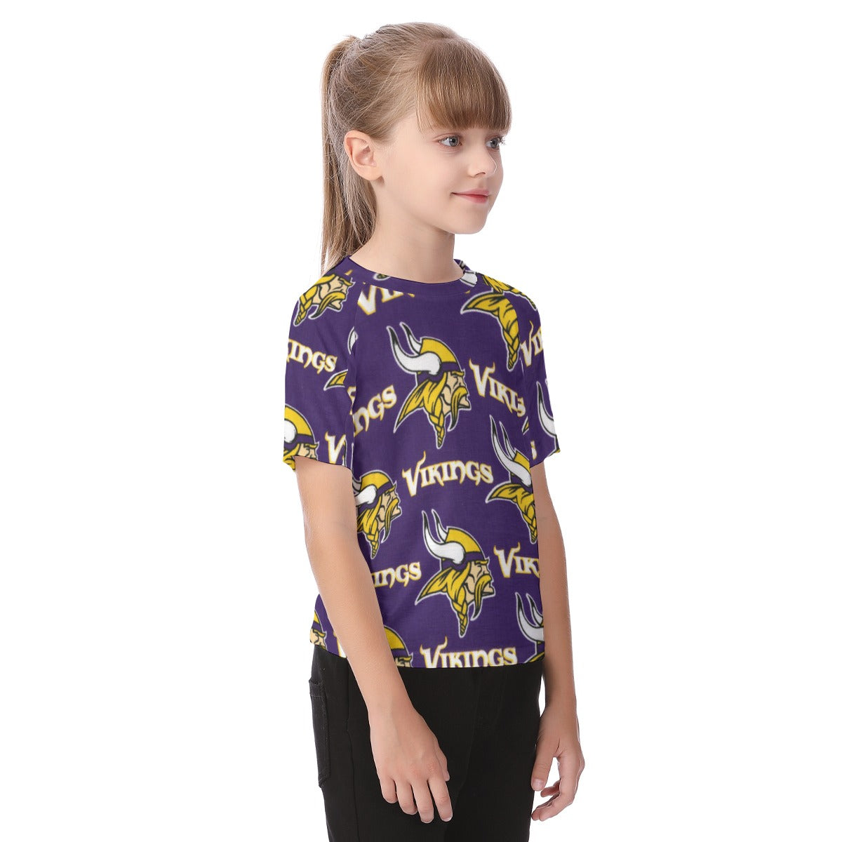 minnesota-vikings-kids-t-shirt purple gold football outfit detail