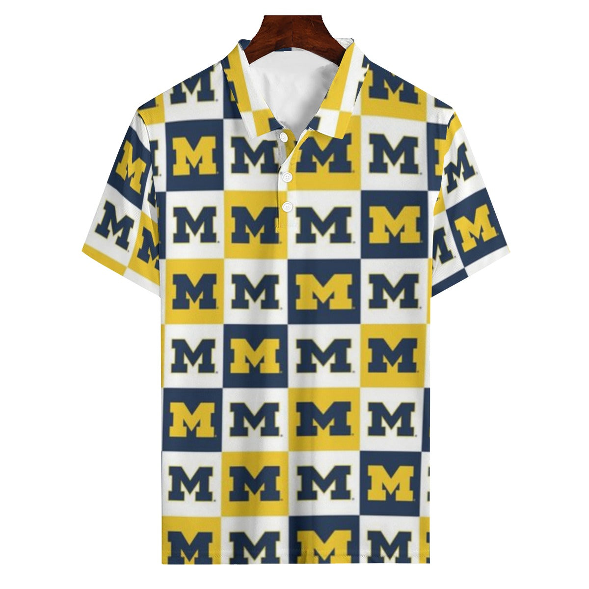 Michigan Wolverines Polo Shirt | 180GSM White varsity sports apparel