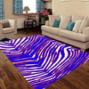Rosy Brown Buffalo football Foldable Rectangular Floor Mat – Red Blue White Zebra Game Day Style