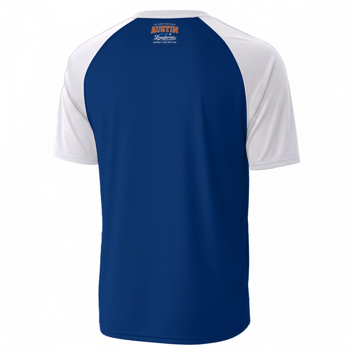 White Smoke Austin Texas Lone Star Varsity T-Shirt – Navy Blue and White Athletic Streetwear Tee