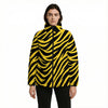 Pittsburgh football yellow black  Warm Quilted Polyester Jacket – lightweight game day shirt, game day outfit, image 1.0