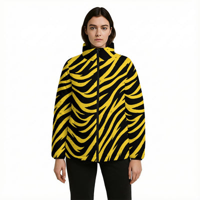 Pittsburgh football yellow black  Warm Quilted Polyester Jacket – lightweight game day shirt, game day outfit, image 1.0