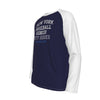 Dark Slate Gray New York Baseball City Series Raglan Long Sleeve Shirt – Navy and White Est. 1903
